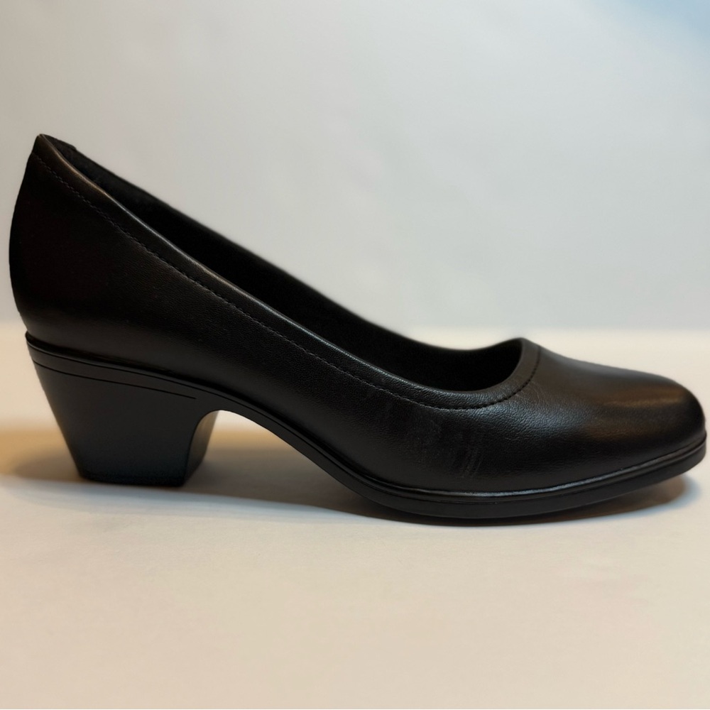 Clarks Emily Ruby Block-Heel Comfort Pumps Size 9.5 Black - Picture 12 of 16